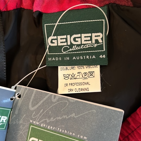 GEIGER PENCIL SKIRT EXCEPTIONAL VTG FINE WOOL AUSTRIA SZ: 44 US LG NEW WITH TAGS - Picture 3 of 7